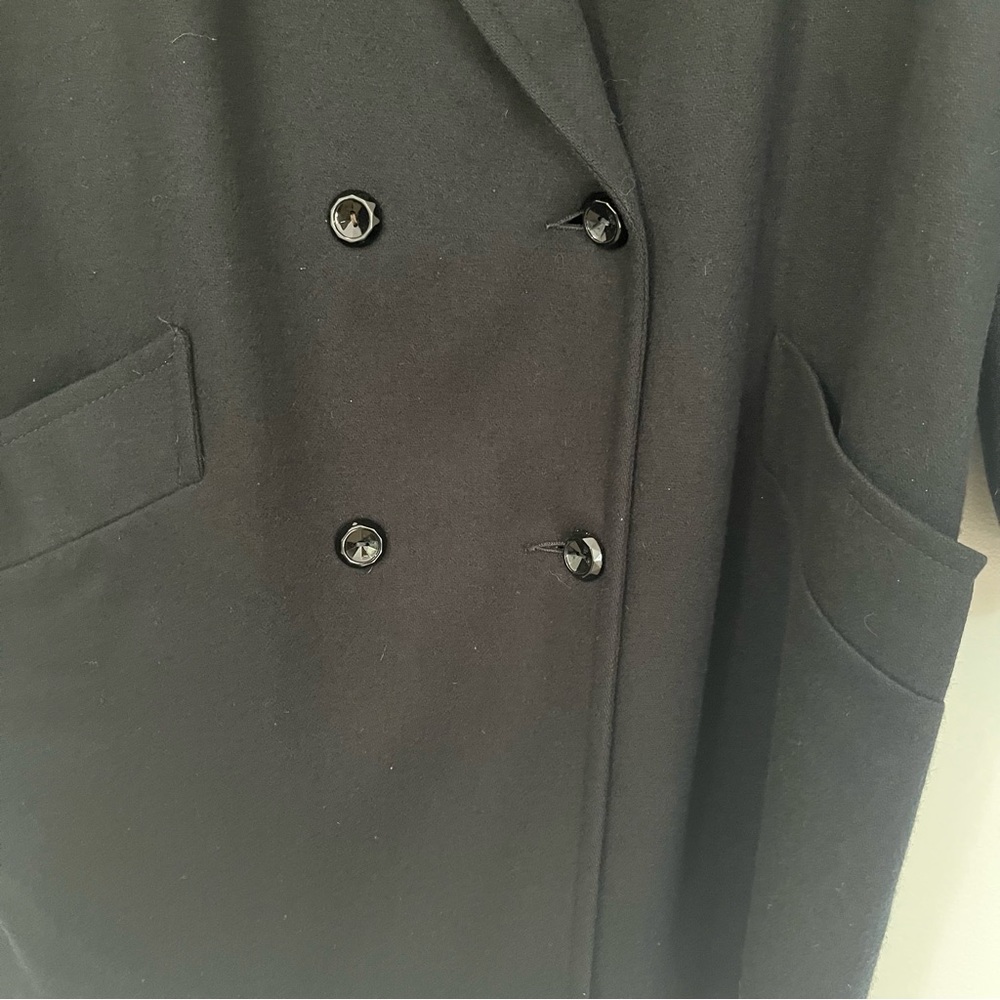 Double Breasted Wool Duster Jacket - image 5